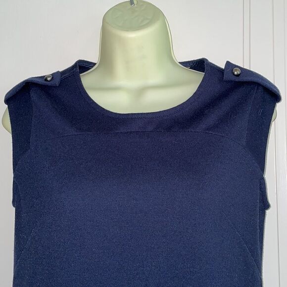 Banana Republic dark navy knit sleeveless sheath dress - Picture 2 of 10